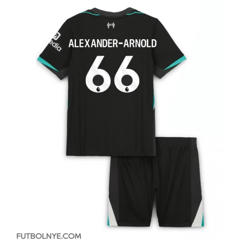 Camiseta Liverpool Alexander-Arnold #66 Visitante Equipación para niños 2024-25 manga corta (+ pantalones cortos)